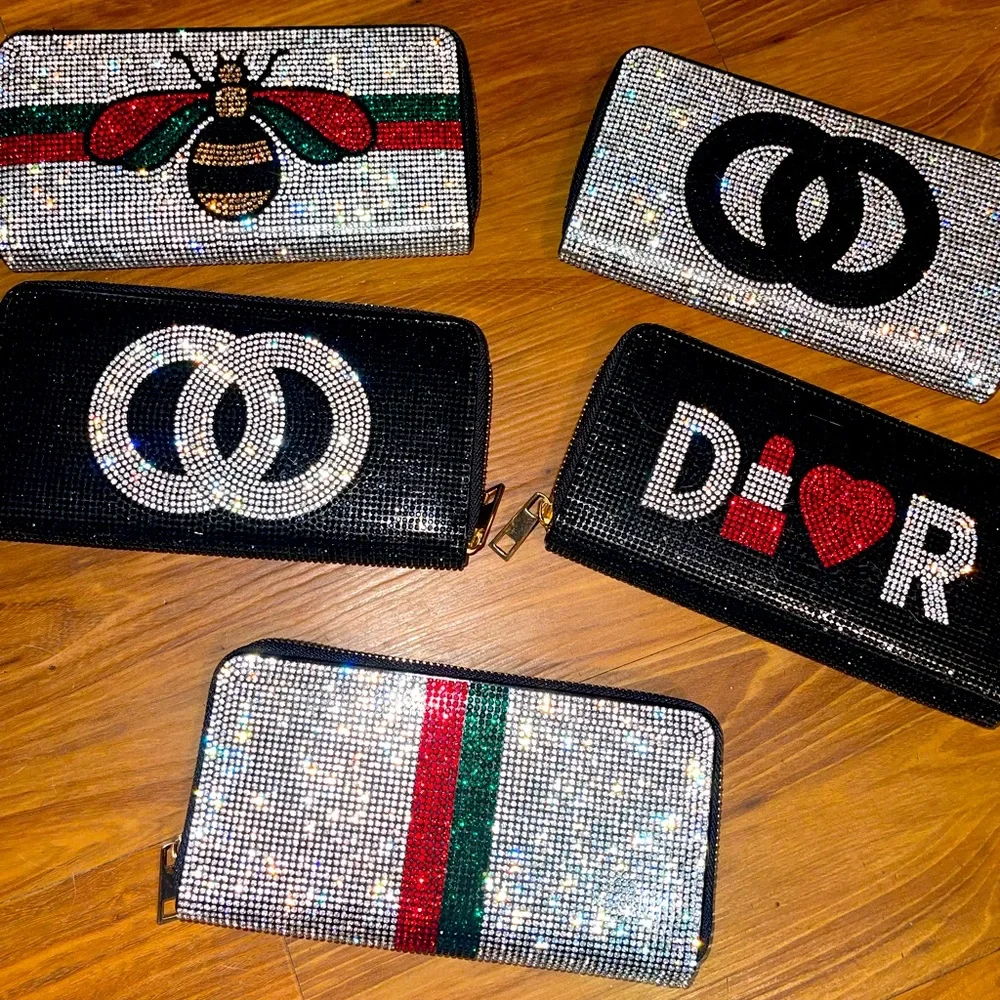 Dior Sparkling Silver and Red Wallet
